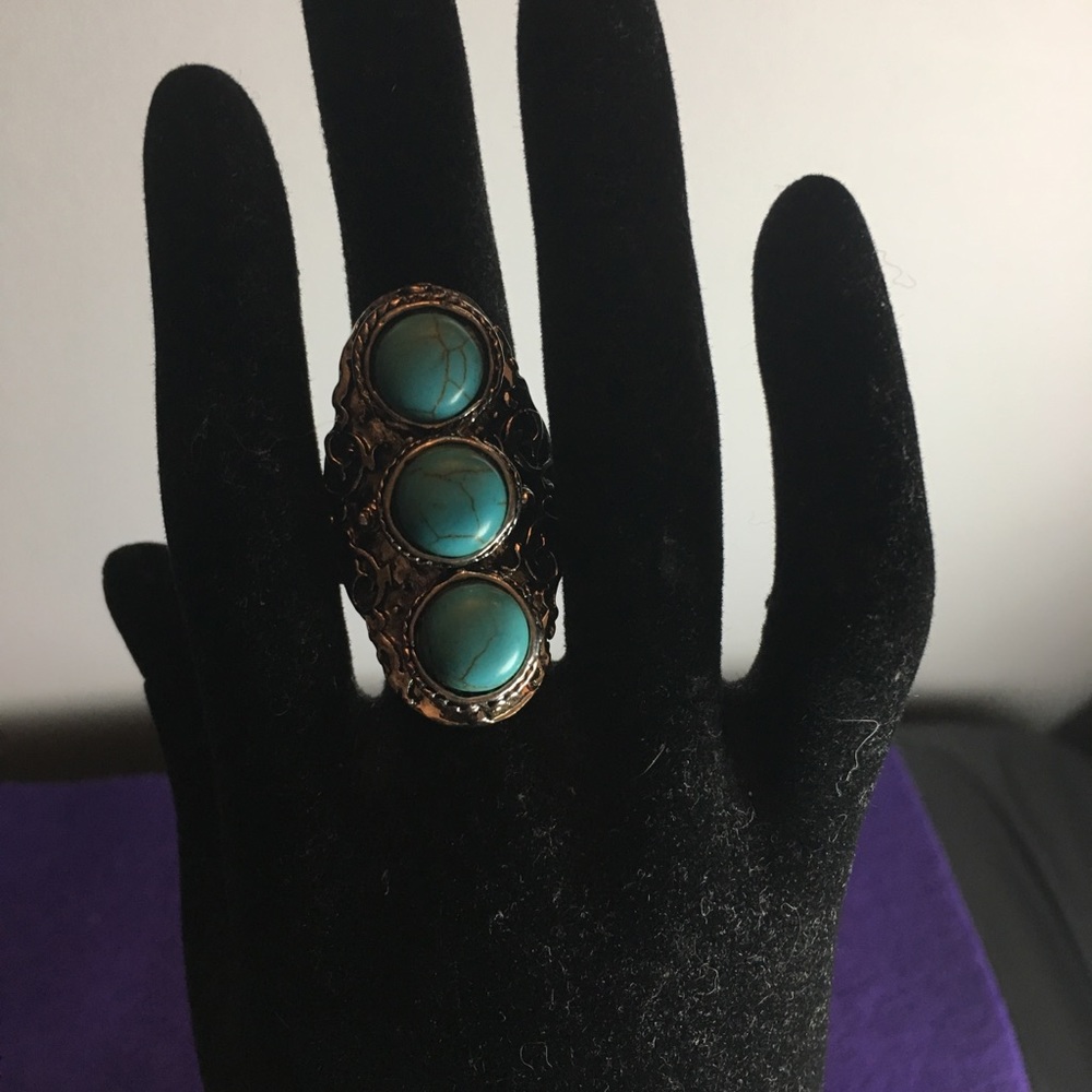 Turquoise Stretch Ring - Picture 3 of 4